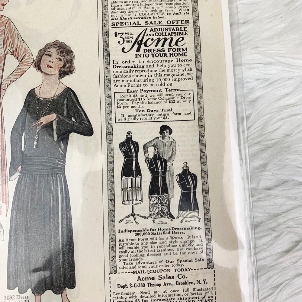 LOWEST PRICE Vintage McCall's 1923 Newspaper Sewing Dress Pages - Picture 15 of 16